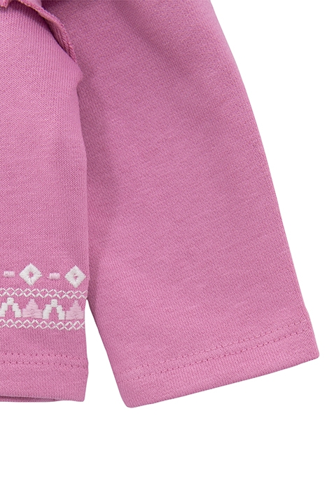 BABY GIRLS’ MAUVE CARDIGAN WITH ETHNIC EMBROIDERY 5