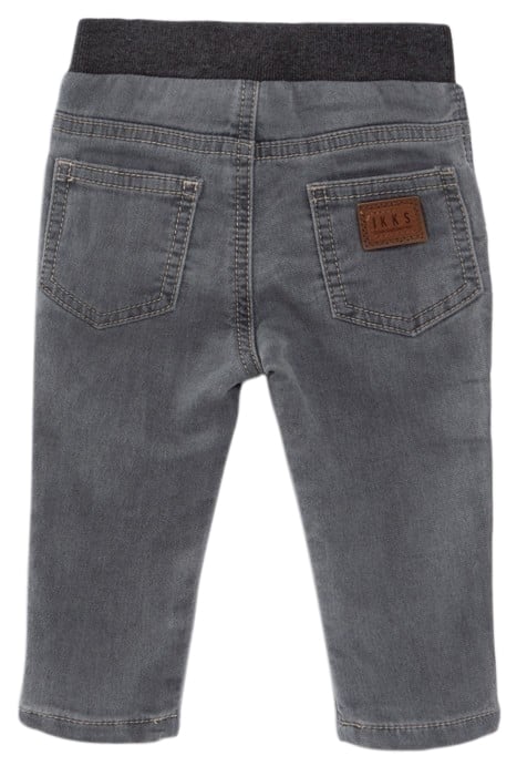 BABY BOYS’ GREY PRINT JEANS WITH RIBBING ON WAIST 2