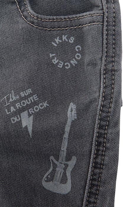 BABY BOYS’ GREY PRINT JEANS WITH RIBBING ON WAIST 6