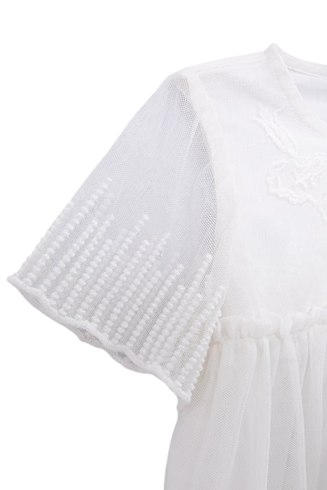 BABY GIRLS’ ECRU OCCASIONWEAR DRESS WITH EMBROIDERED TULLE 4