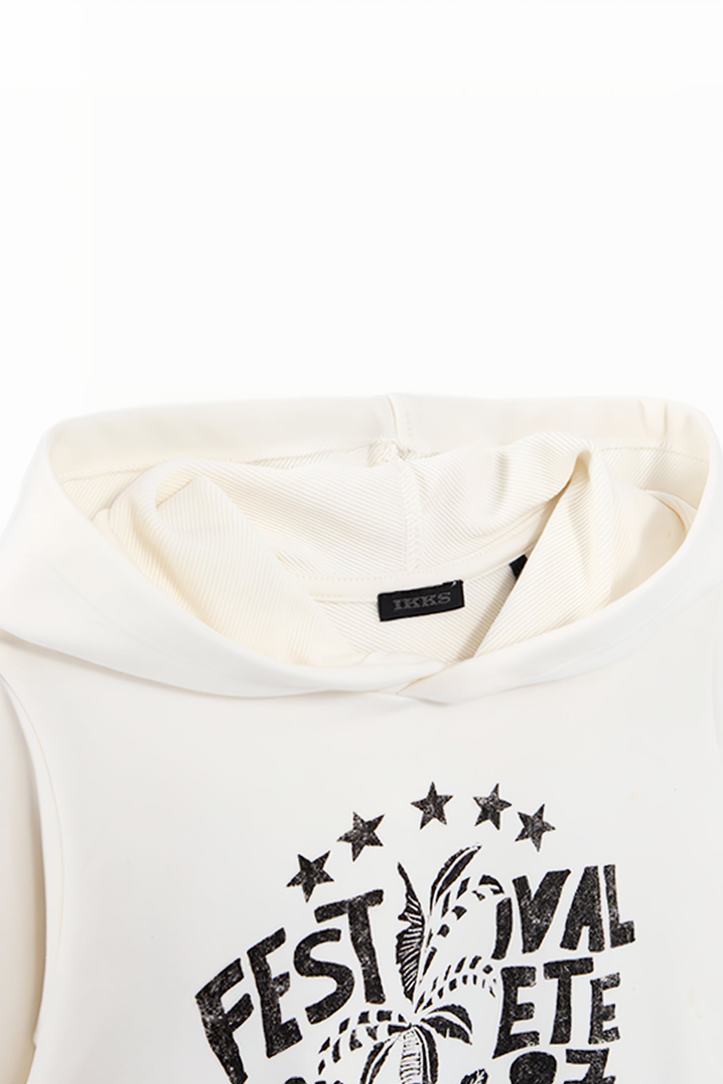 GIRLS’ ECRU HOODIE WITH ROCK DRAWINGS AND SLOGAN 3