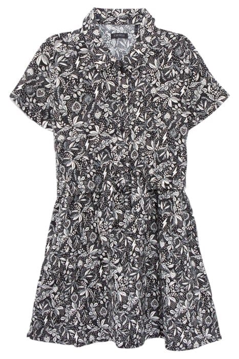 GIRL’S BLACK LENZING™ ECOVERO™ DRESS, ROCK JUNGLE PRINT 1