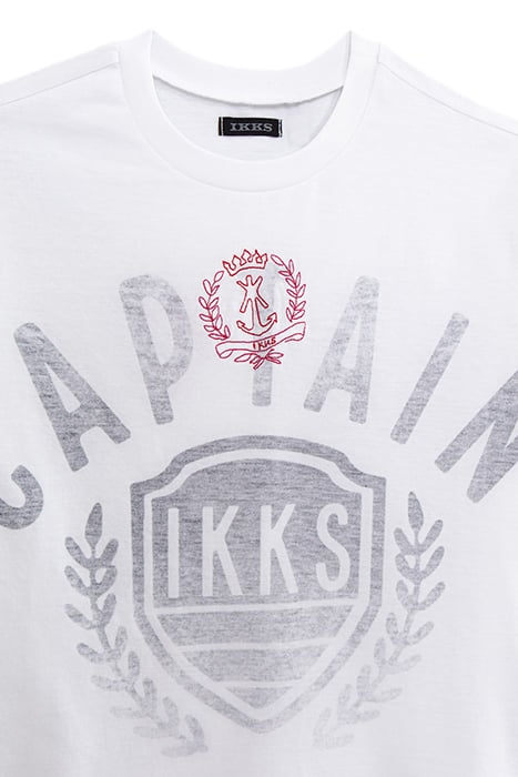 BOYS' WHITE IMAGE T-SHIRT WITH CREST PRINT INSIDE 3