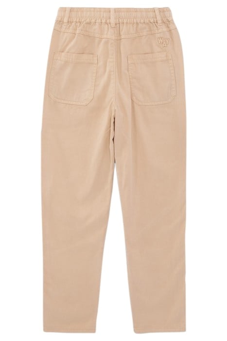 GIRLS’ BEIGE TROUSERS WITH ELASTICATED WAIST 2
