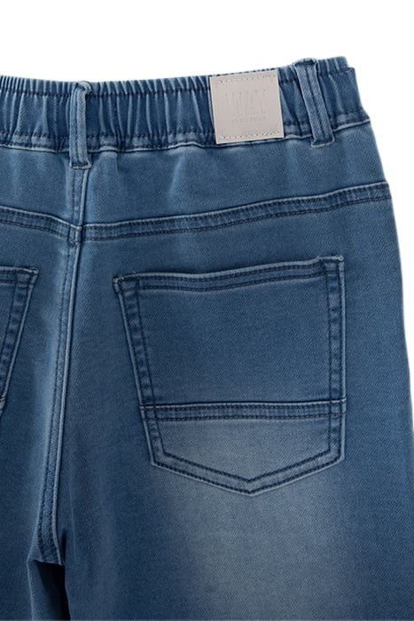 BOYS' BLUE DENIM BERMUDA SHORTS WITH ELASTICATED WAIST 4