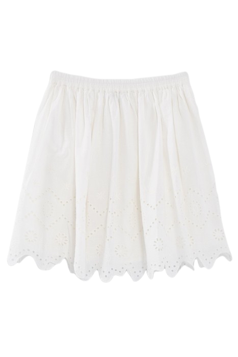 GIRLS’ OFF-WHITE SKIRT WITH EYELET EMBROIDERY 2