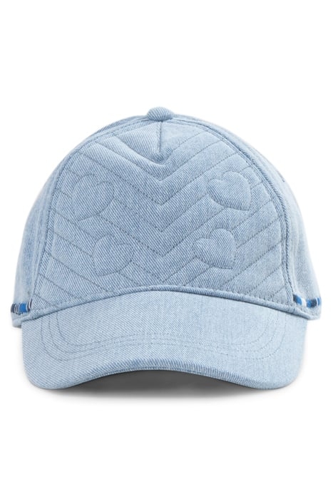 GIRLS’ BLUE LYOCELL® CAP WITH QUILTED HEARTS 4