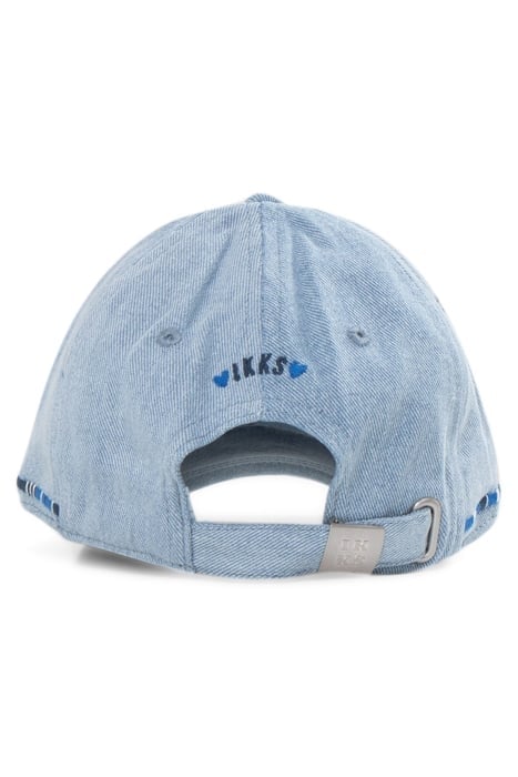 GIRLS’ BLUE LYOCELL® CAP WITH QUILTED HEARTS 2