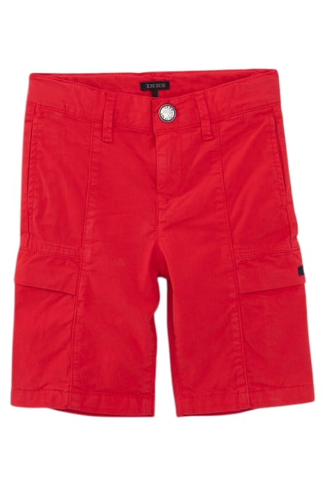 BOYS' RED CARGO BERMUDA SHORTS 1