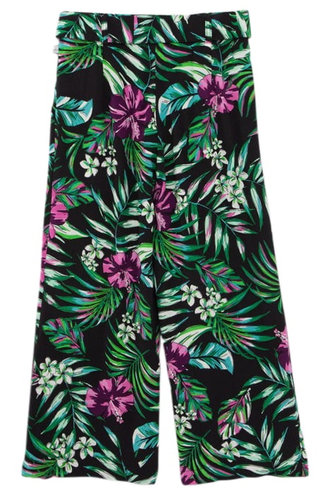 GIRLS’ BLACK LENZING™ ECOVERO™ TROPICAL TROUSERS 2