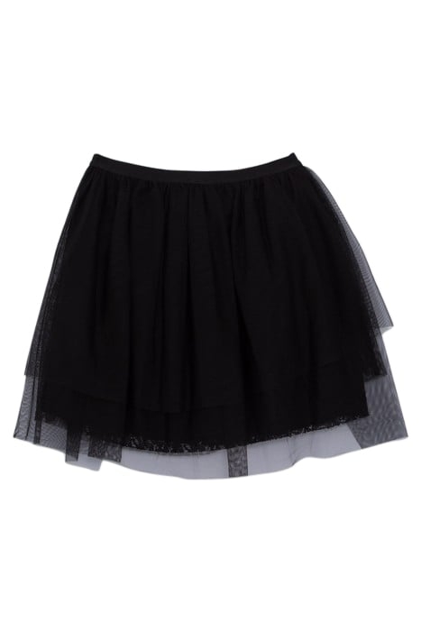 GIRLS' BLACK ASYMMETRICAL TULLE SKIRT 2