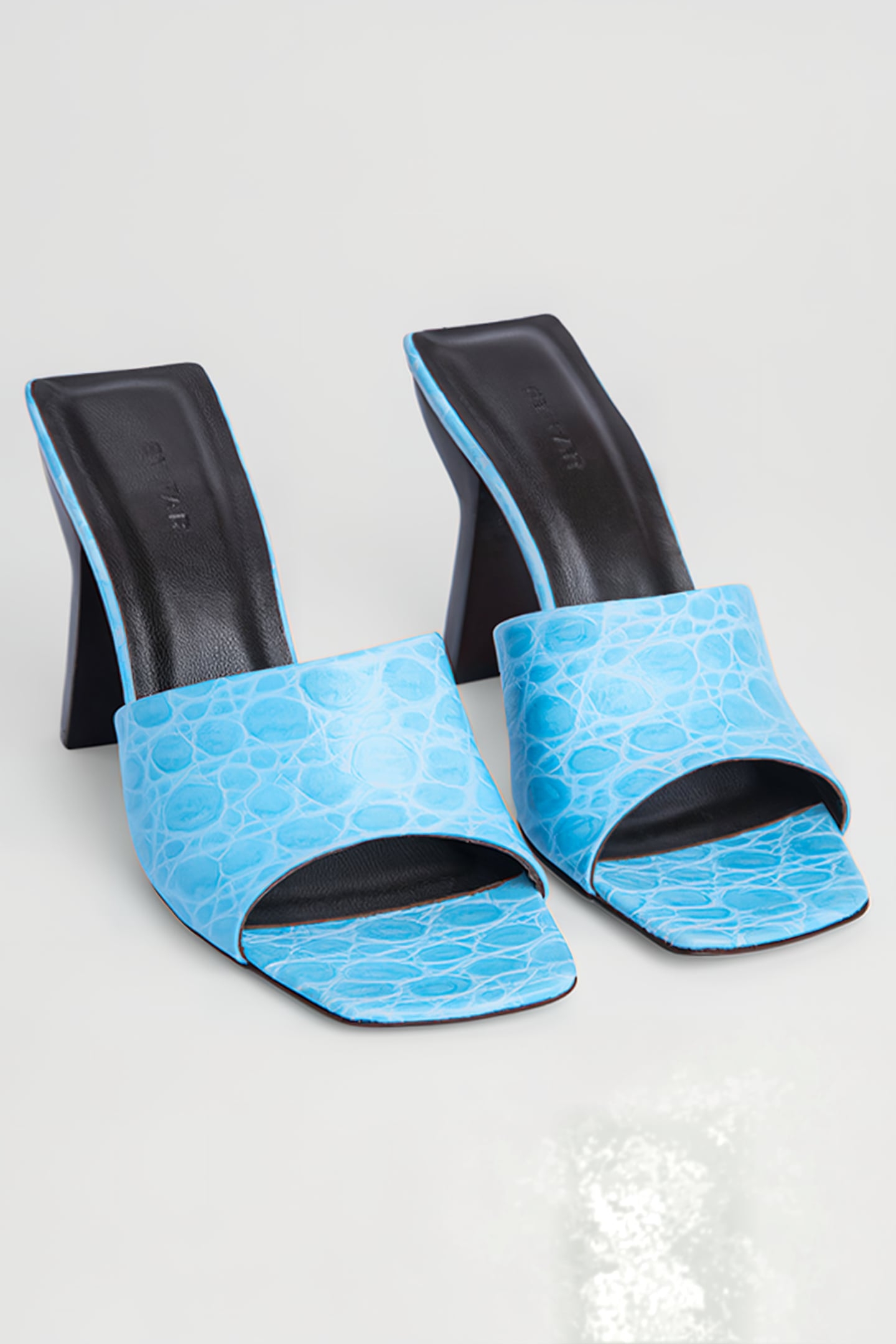 LILIANA LAGOON CIRCULAR CROCO EMBOSSED LEATHER LAGOON 1