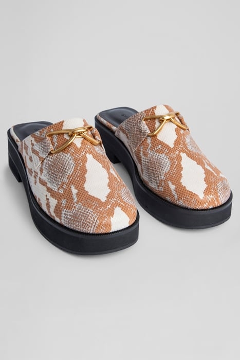 WALKER ALMOND SNAKE PRINT LEATHER ALMOND 2