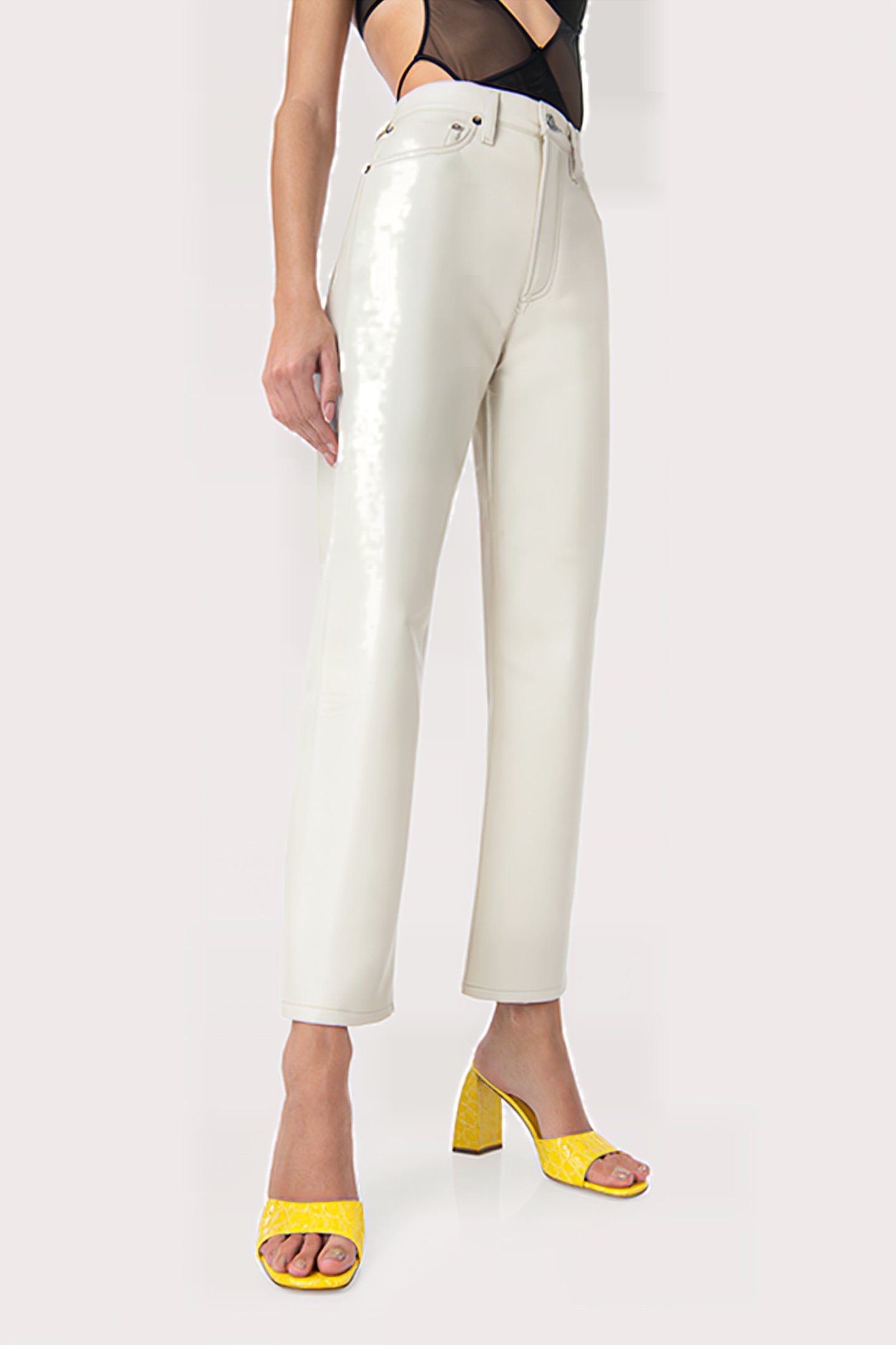 MICHELE DUCKLING CIRCULAR CROCO EMBOSSED LEATHER DUCKLING 2