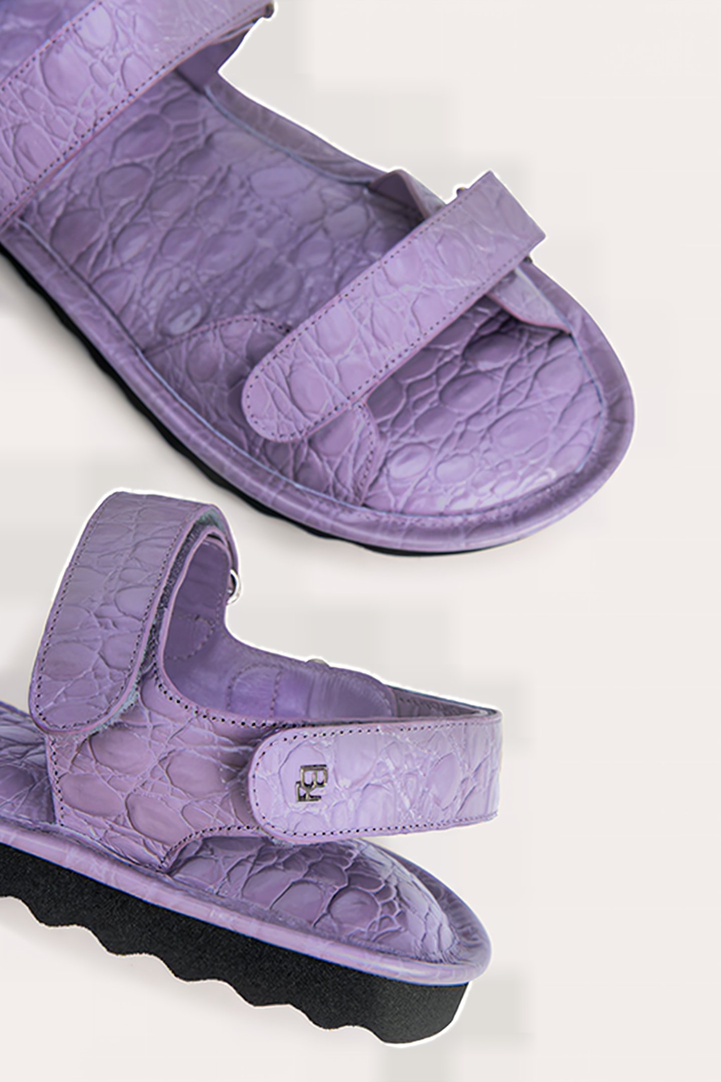 GIDEON PURPLE HAZE CIRCULAR CROCO EMBOSSED LEATHER PURPLE HA 5