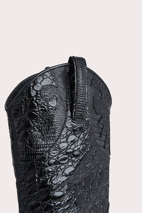 MELVIN BLACK CROCO LIZARD LEATHER BLACK 6