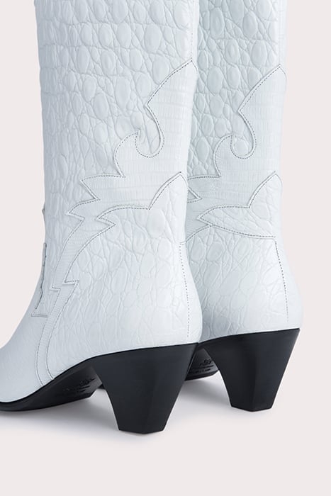 MELVIN OPTIC WHITE CROCO LIZARD LEATHER OPTIC WHITE 5