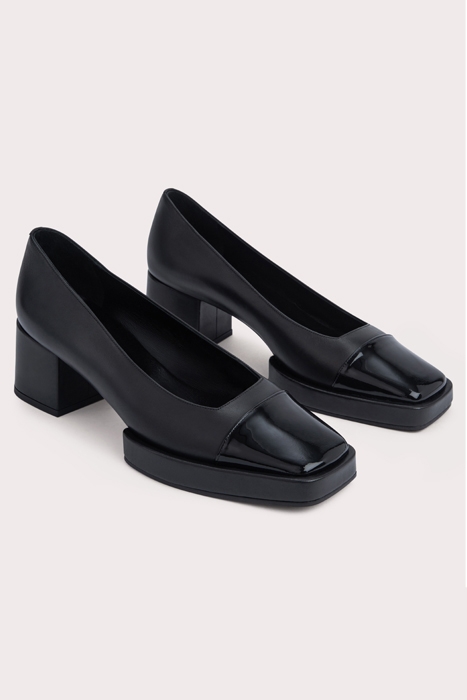 SAVA BLACK PATENT AND NAPPA LEATHER BLACK 3