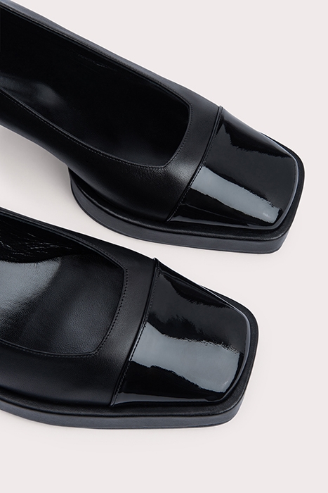 SAVA BLACK PATENT AND NAPPA LEATHER BLACK 4