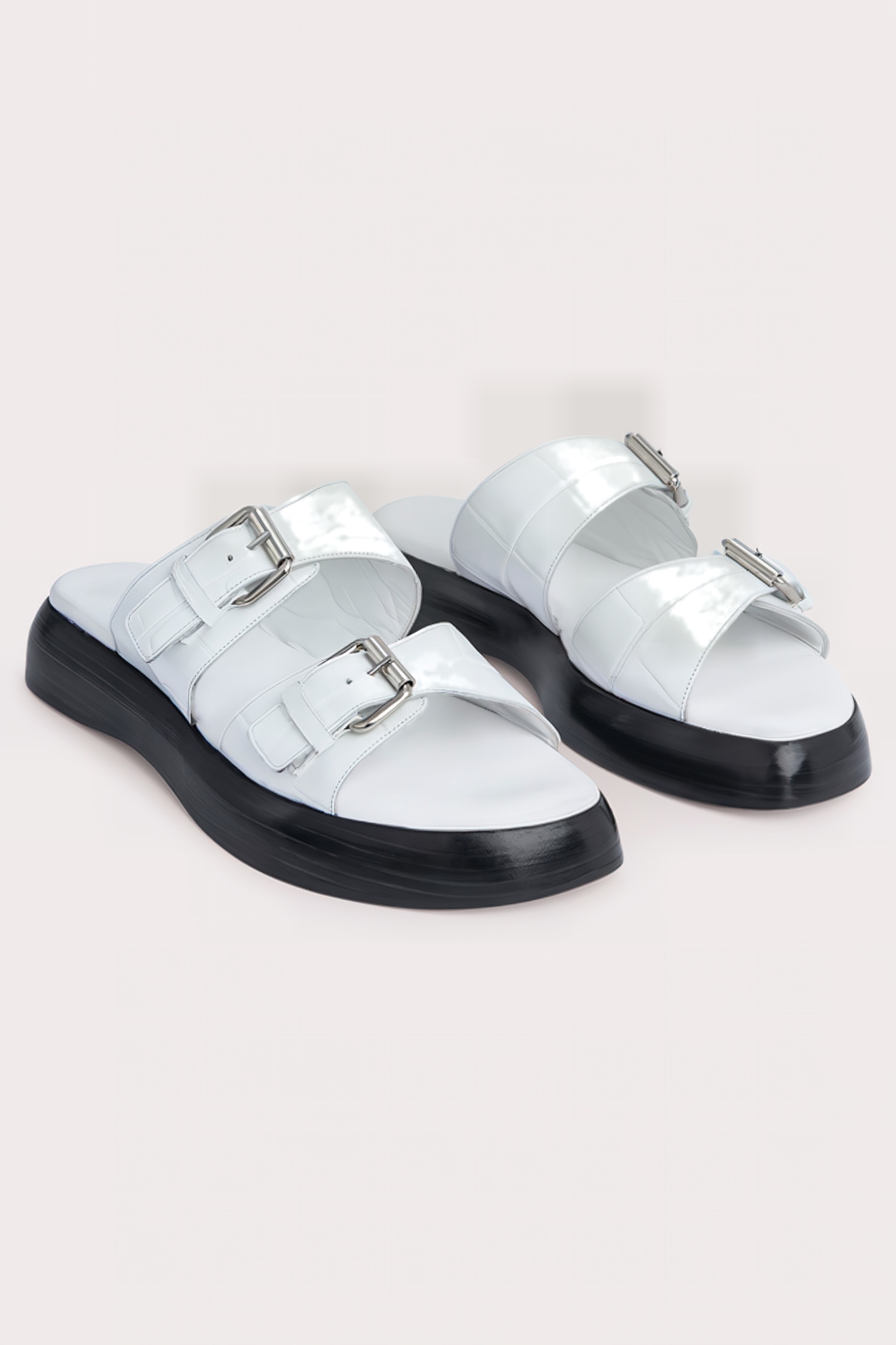 WYATT WHITE MAXI CROCO AND NAPPA LEATHER WHITE 3