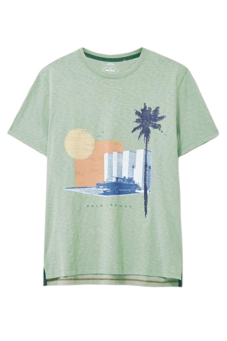 PALM SPRINGS GRAPHIC TEE DUSTY GREEN 2