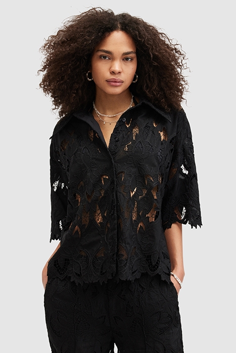 CHARLI EMB SHIRT BLACK 1