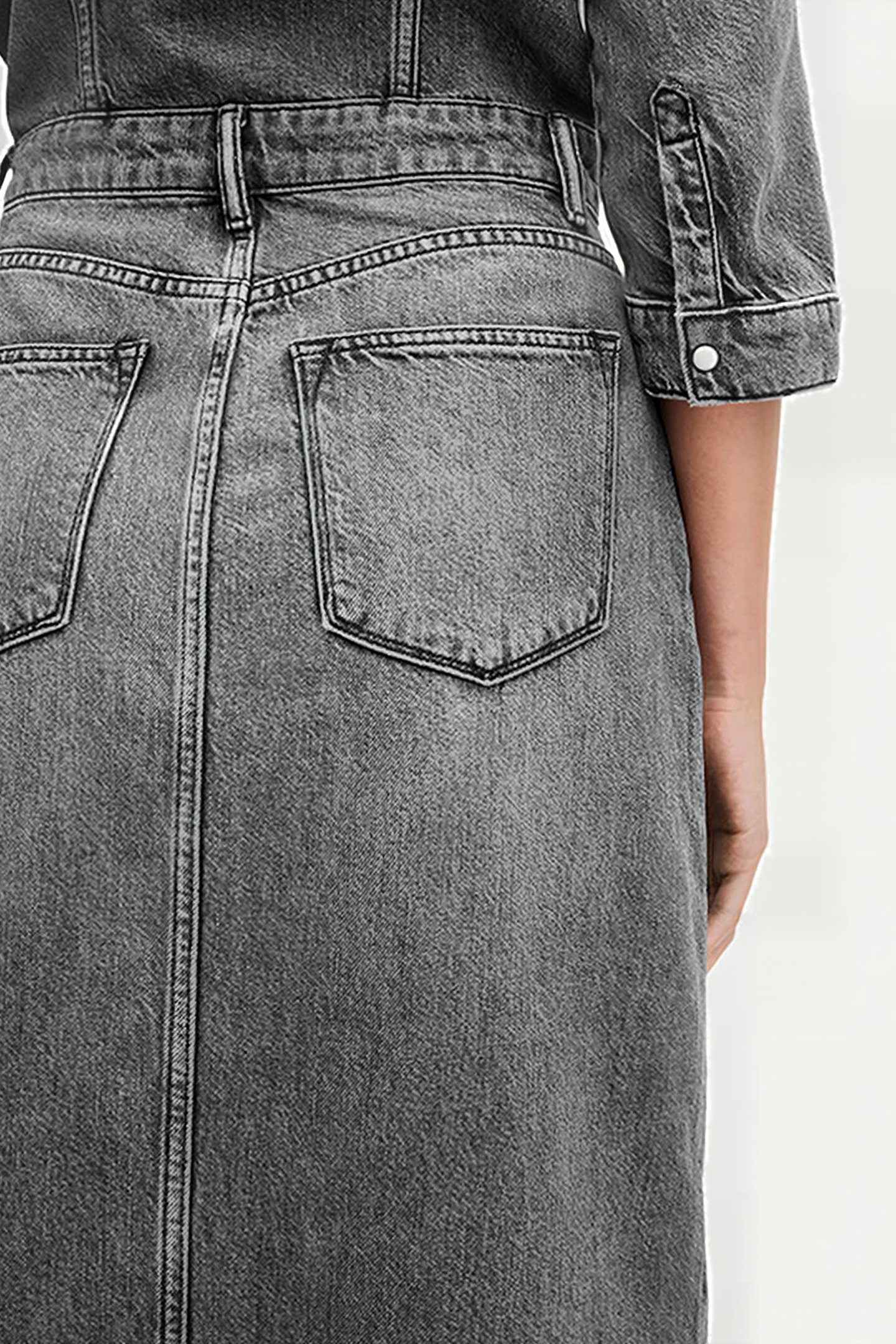 BLAIR LS DENIM DRESS WASHED BLACK 8