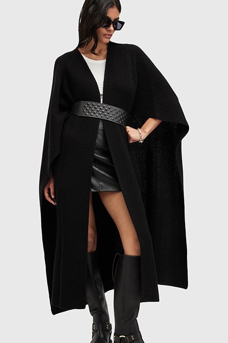 FARREN MAXI RUANA BLACK 1