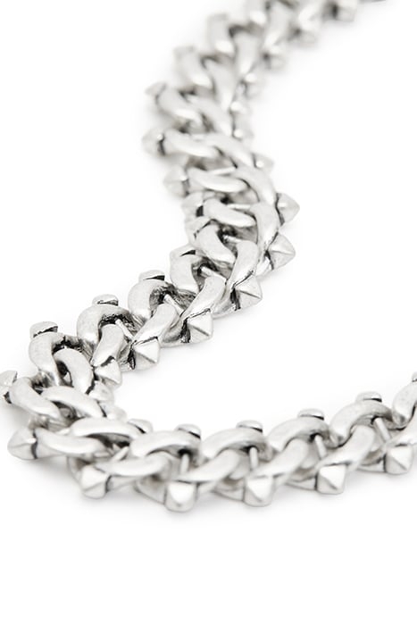 ALRO CURB NECKLACE WARM SILVER 4