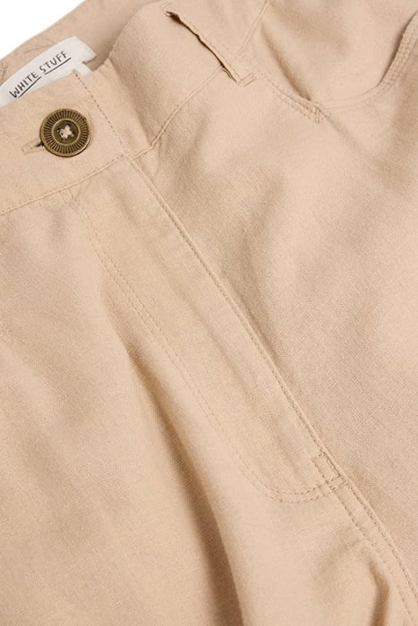 HARPER LINEN BLEND CULOTTE DARK NATURAL 3