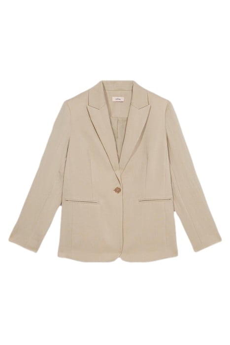 TENCEL-BLEND BLAZER NATURAL 4