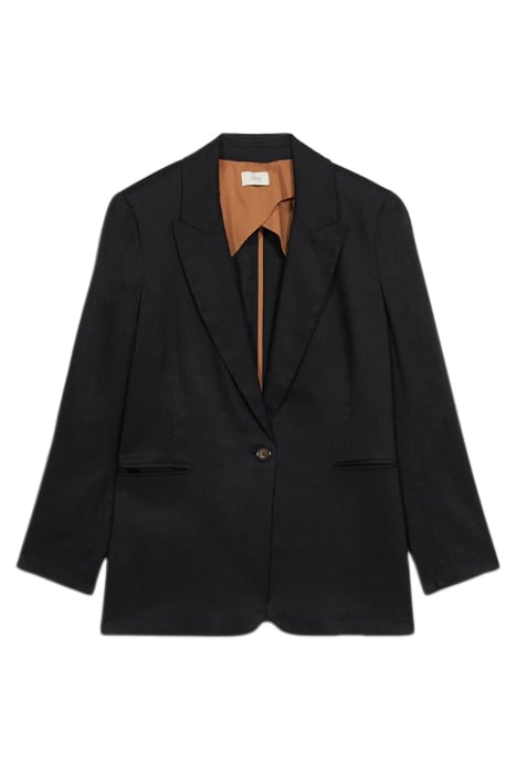 LINEN BLEND BLAZER BLACK 3