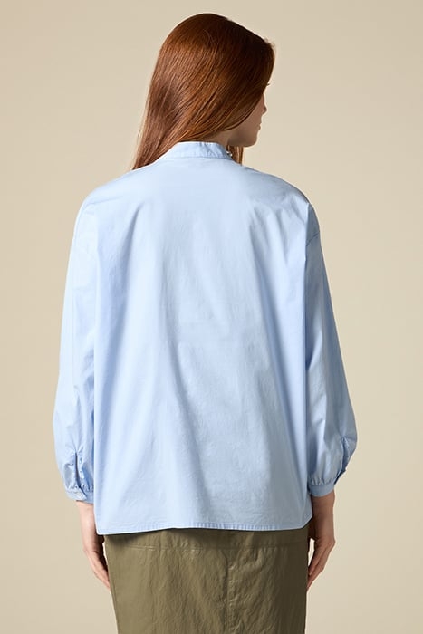 POPLIN SHIRT WITH PEARLS AND SET STONES BLUE 2