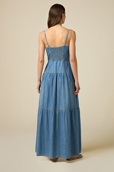DENIM DRESS WITH EMBROIDERY BLUE 2