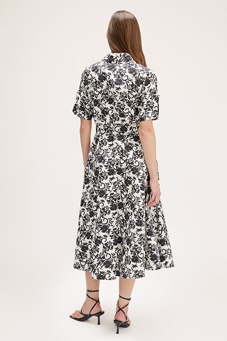 FLORAL PATTERNED CHEMISIER DRESS WHITE 2