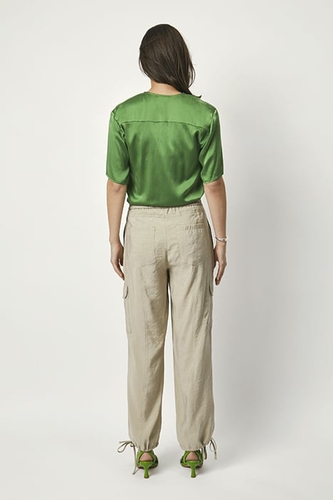 KESWICK SILK DRAPEY TOP BASIL GREEN 5