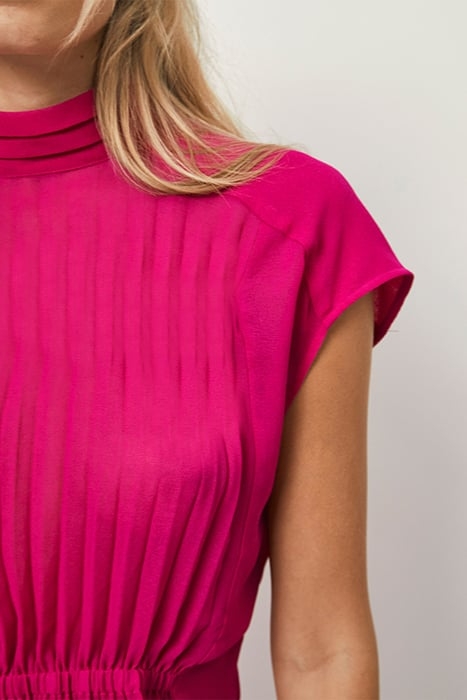 PENELOPE GATHERED DETAIL TOP HIBISCUS PINK 6