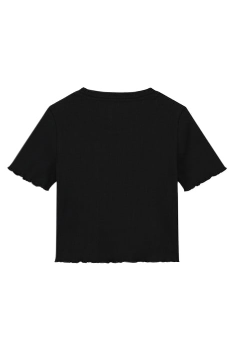 LETTUCE RIB T-SHIRT BLACK 2
