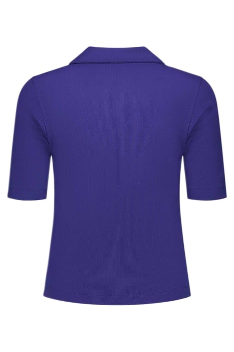 RIB BUTTON T-SHIRT MIDNIGHT BLUE 2