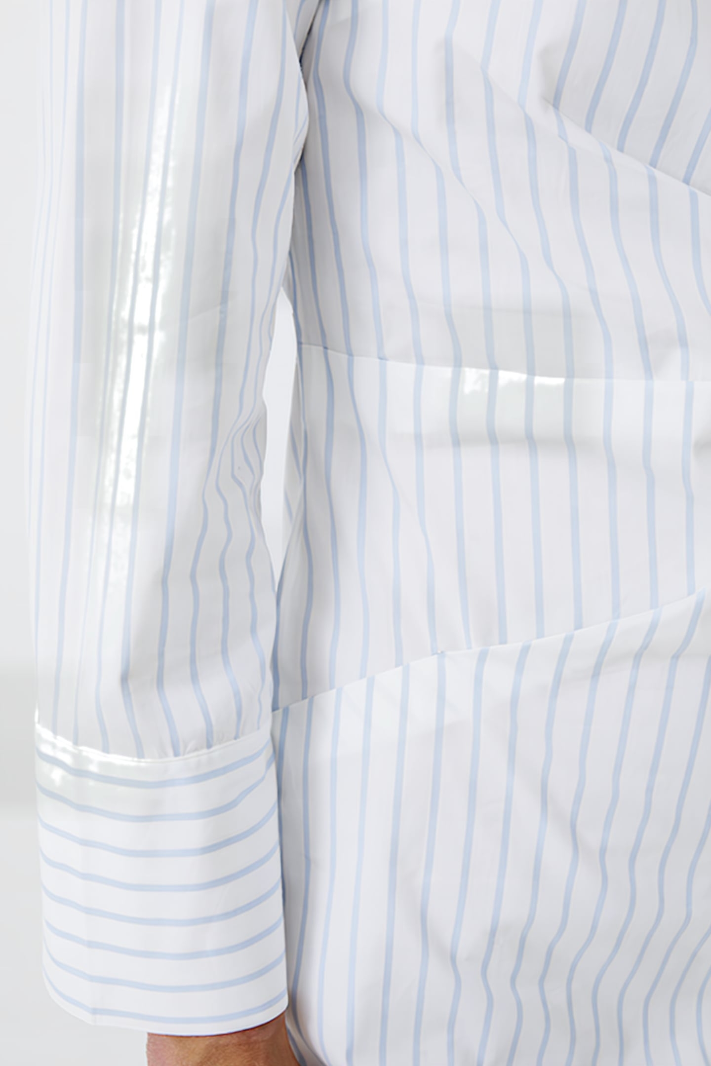 ISABELLE STRIPED POPLING DRESS LINEN WHITE/CASHMERE 4