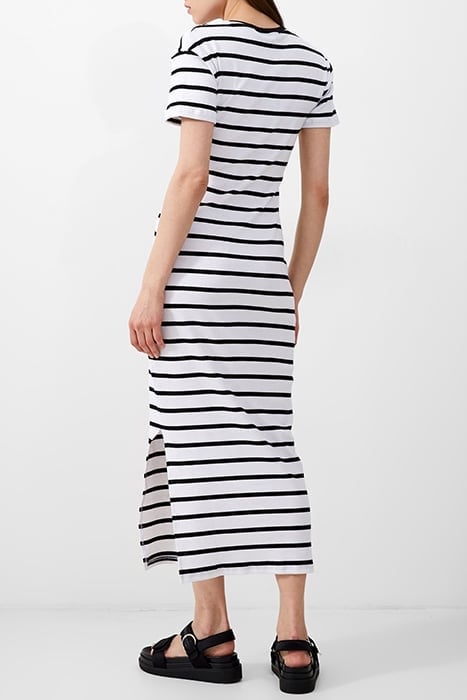 RASSIA STRIPE SS DRESS BLACK/WHITE 2