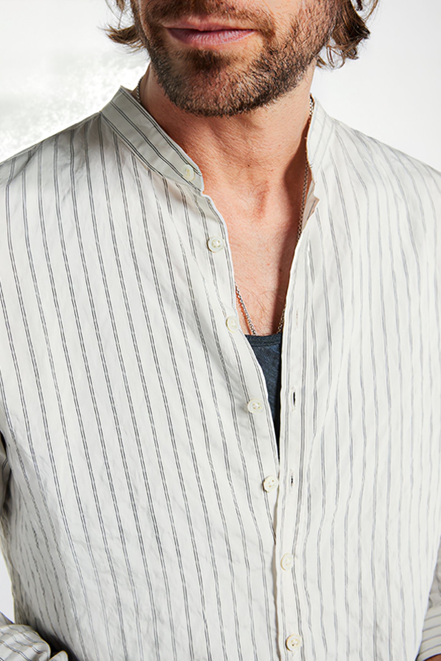 MULTI BUTTON SLIM FIT SHIRT WHITE 3