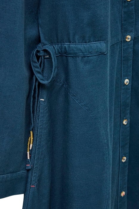 JADE CORD SHIRT DRESS DARK TEAL 7