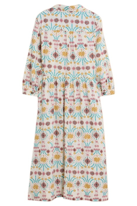 HAYDEN LINEN BLEND SHIRT DRESS NATURAL PRINT 4