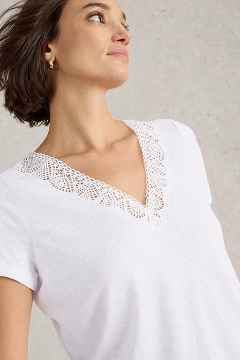ELLIE LACE TEE BRILLIANT WHITE 6