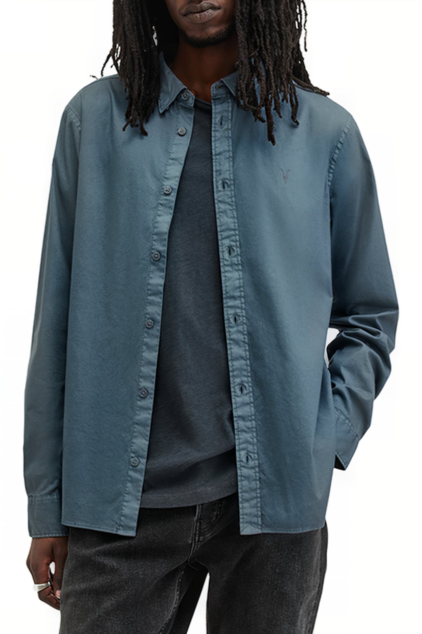 HAWTHORNE LS SHIRT ASHY BLUE 1
