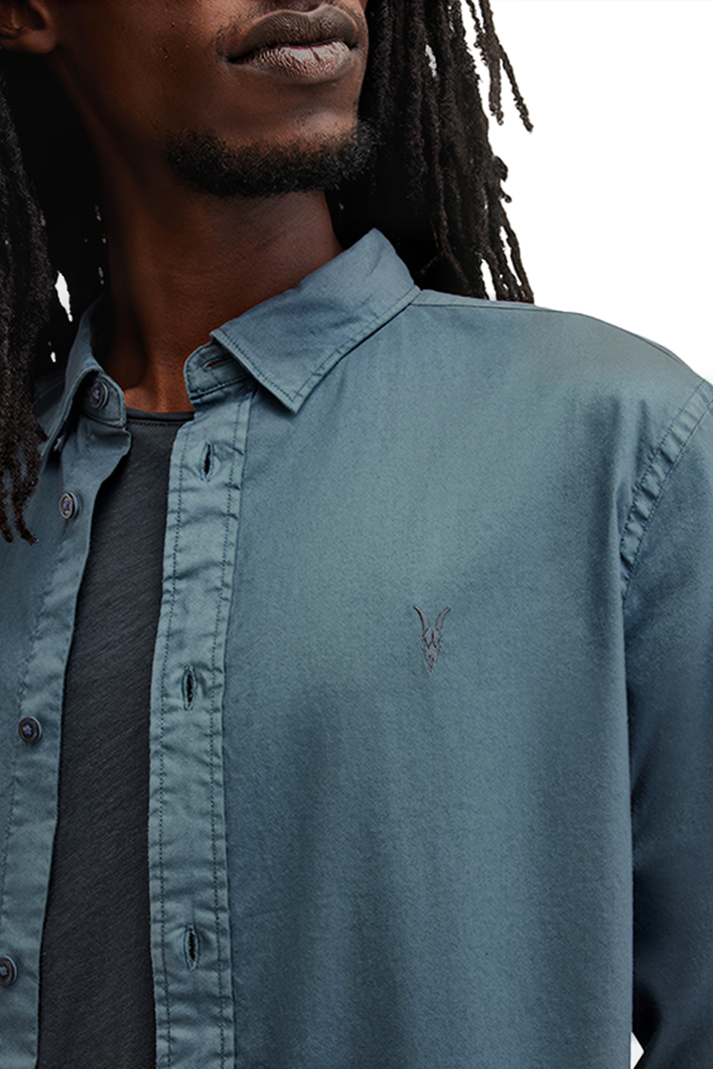 HAWTHORNE LS SHIRT ASHY BLUE 7