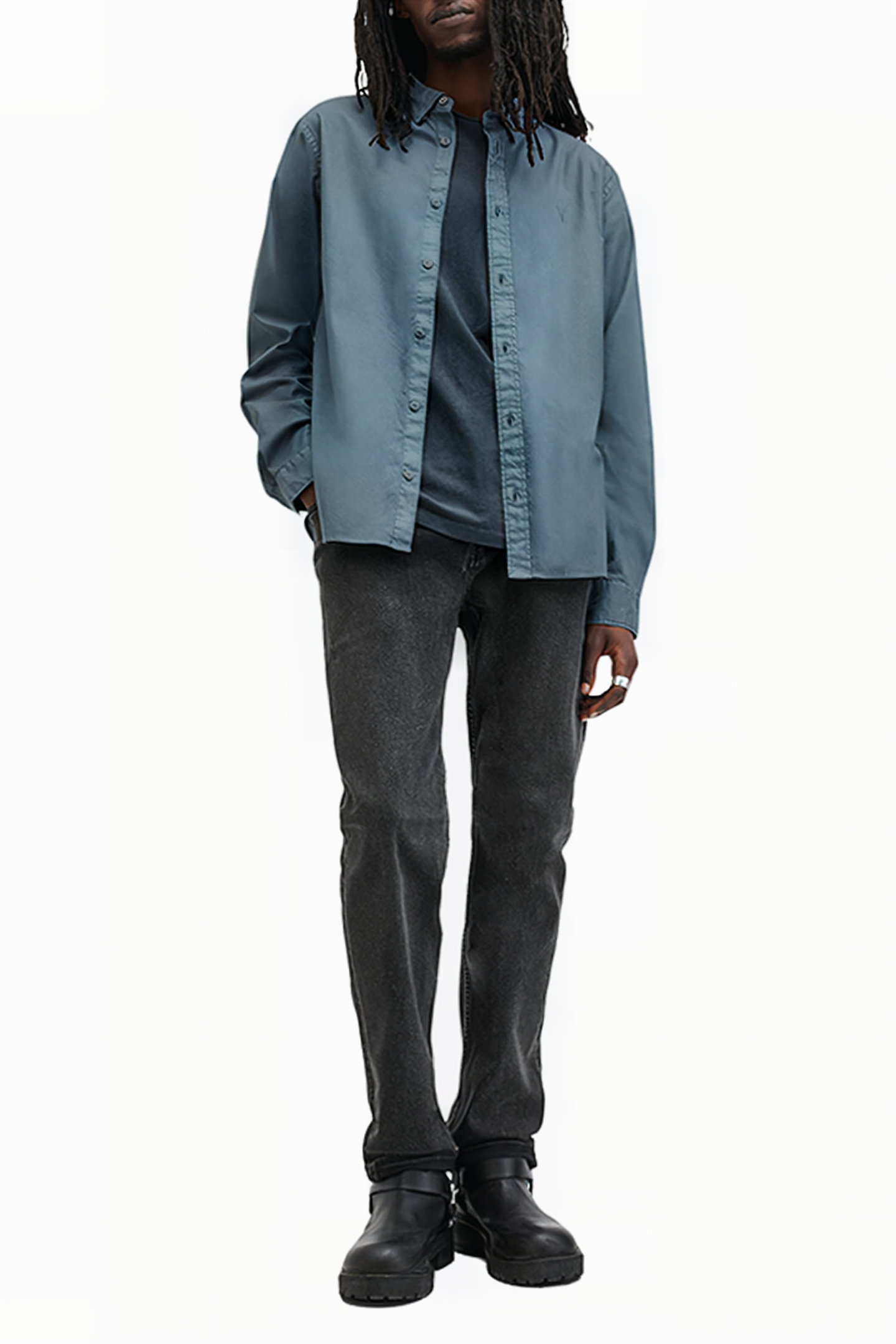 HAWTHORNE LS SHIRT ASHY BLUE 3