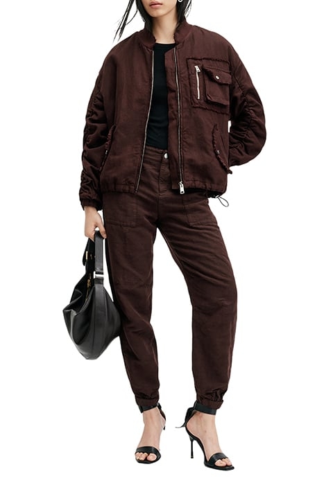RUE BOMBER JACKET DARK WINE RED 5