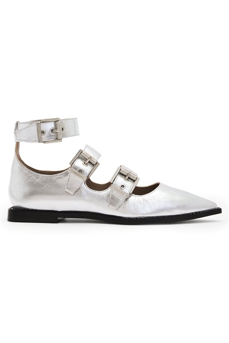 SUSAN BUCKLE SHOE SILVER 1